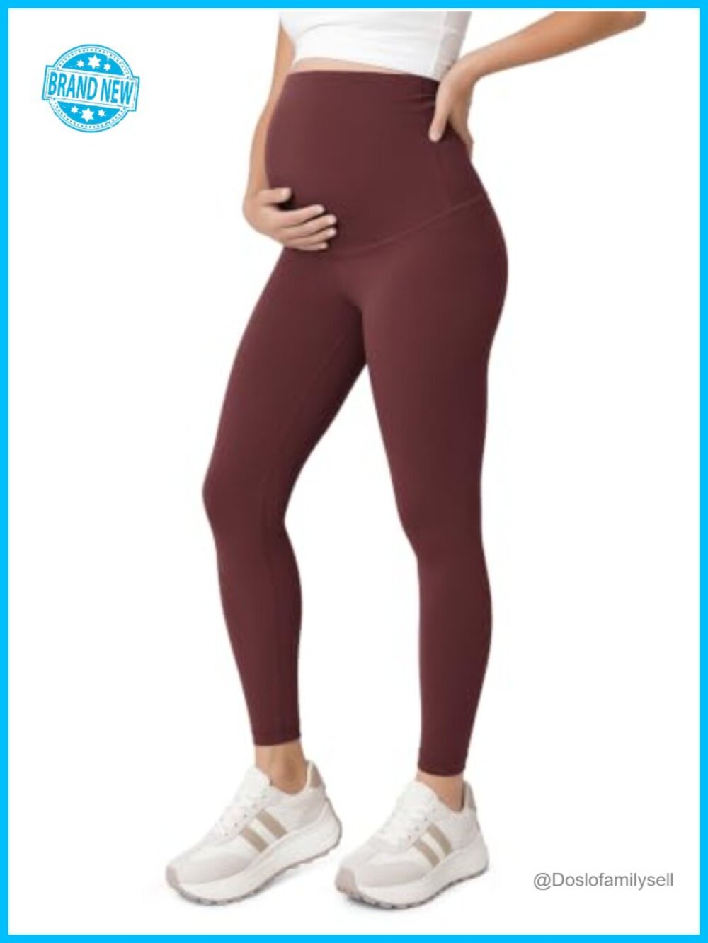Buttery Soft Maternity Leggings 25in High Rise Over The Belly Yoga Lounge Pants